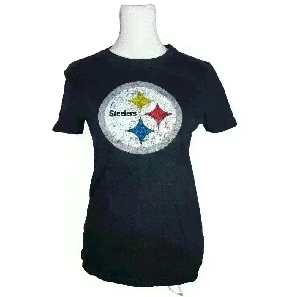 Pittsburgh steelers youth girls distressed t-shirt size large